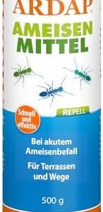 ARDAP Ameisenmittel 500g - Effektives Ameisenpulver für draußen - Schnelle Bekämpfung bei akutem Befall