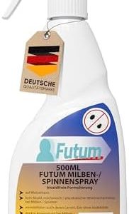 Spinnen & Milbenspray 500ml – Effektives Spray gegen Spinnen & Milben für Allergiker – Wasserbasiertes, fleckenfreies Mi