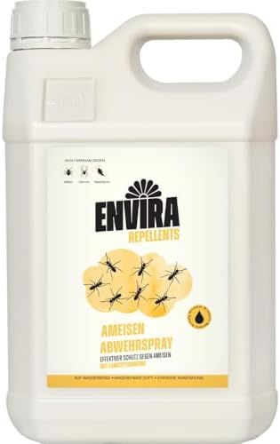 Envira Ameisenspray 5 Liter - Effektives Langzeit-Abwehrmittel gegen Wegameisen und Pharaoameisen für Wohnung, Balkon un