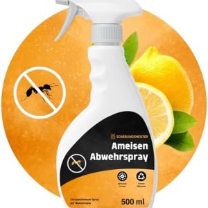 Schädlingsmeister Ameisen Abwehrspray 500 ml - Eukalyptus & Chrysanthemen Schutz für Innen & Außen - Effektives Ameisenm