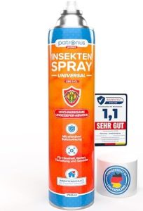Patronus Insektenspray Universal 750 ml - Hochwirksam gegen Insekten mit Zitrusduft für Zuhause