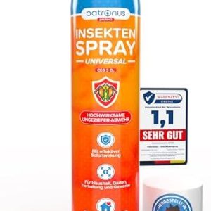 Patronus Insektenspray Universal 750 ml - Hochwirksam gegen Insekten mit Zitrusduft für Zuhause
