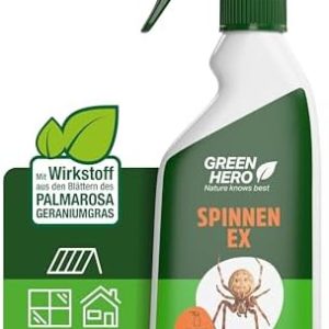 Green Hero Spinnen-Ex Spray 500ml - Effektives Fernhaltemittel gegen Spinnen für Innen und Außen, nachhaltige Abwehrlösu