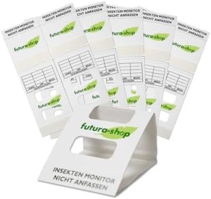 Futura-Shop Schabenfalle | 10 Stück Klebefallen mit starkem Lockstoff | effektive Lösung gegen Kakerlaken & Insekten im