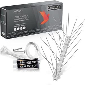 Premium Taubenabwehr-Spikes 5-REIHIG, 3 Meter, Rostfrei, ideal für Balkon, effektiv gegen Tauben!