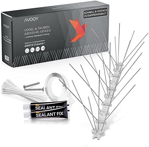 Premium Taubenabwehr-Spikes 5-REIHIG, 3 Meter, Rostfrei, ideal für Balkon, effektiv gegen Tauben!