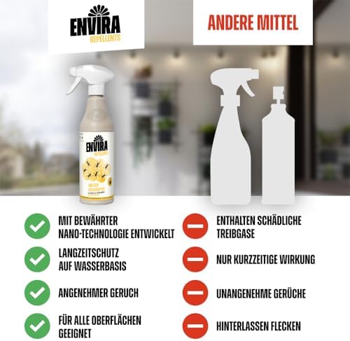 Envira Ameisenspray 5 Liter - Effektives Langzeit-Abwehrmittel gegen Wegameisen und Pharaoameisen für Wohnung, Balkon un