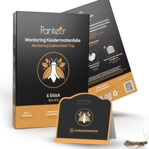 SCHÄDLINGSMEISTER® Kleidermottenfalle - 6 hochwirksame Pheromonfallen für effektiven Schutz in Ihrer Wohnung