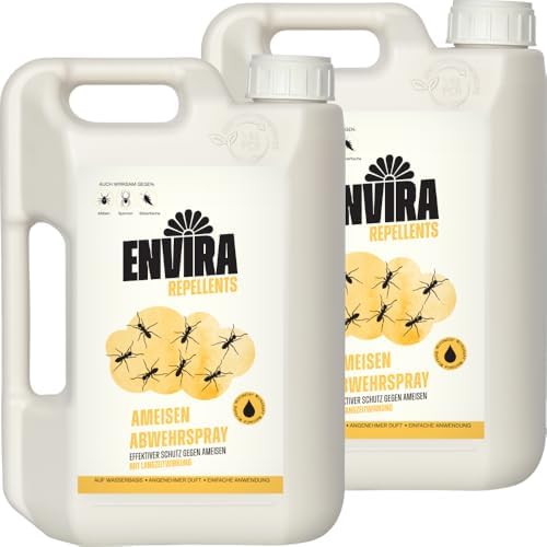 Envira Ameisenspray 5 Liter - Effektives Langzeit-Abwehrmittel gegen Wegameisen und Pharaoameisen für Wohnung, Balkon un