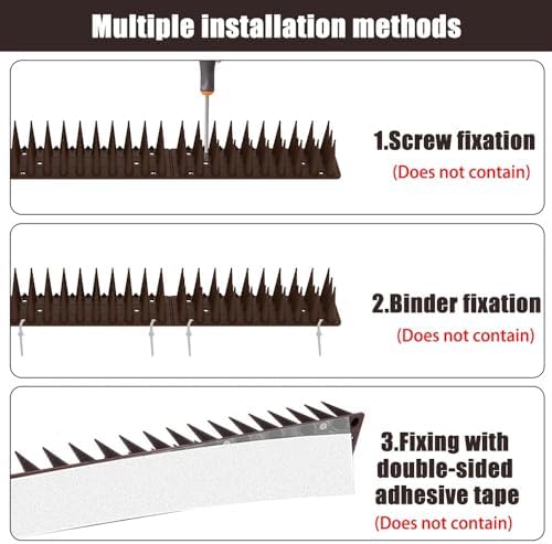 Mehrfarbige Taubenabwehr-Spikes von – 30 STK dekorative Kunststoff-Spikes für Garten, effektiv gegen Vögel, Eichhörnche
