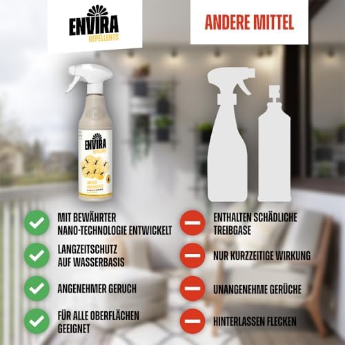 Envira Ameisenspray 5 Liter - Effektives Langzeit-Abwehrmittel gegen Wegameisen und Pharaoameisen für Wohnung, Balkon un