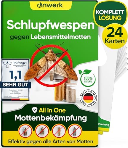 Schlupfwespen gegen Lebensmittelmotten - Effektive Bekämpfung für Ihre Küche - 4 Karten zur nachhaltigen Lösung