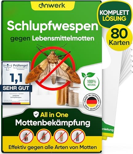 Schlupfwespen gegen Lebensmittelmotten - Effektive Bekämpfung für Ihre Küche - 4 Karten zur nachhaltigen Lösung