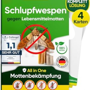 Schlupfwespen gegen Lebensmittelmotten - Effektive Bekämpfung für Ihre Küche - 4 Karten zur nachhaltigen Lösung
