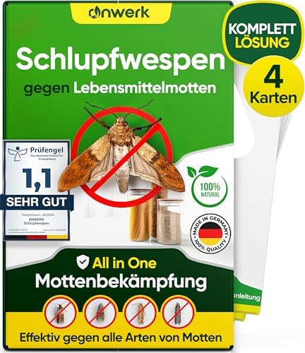 Schlupfwespen gegen Lebensmittelmotten - Effektive Bekämpfung für Ihre Küche - 4 Karten zur nachhaltigen Lösung