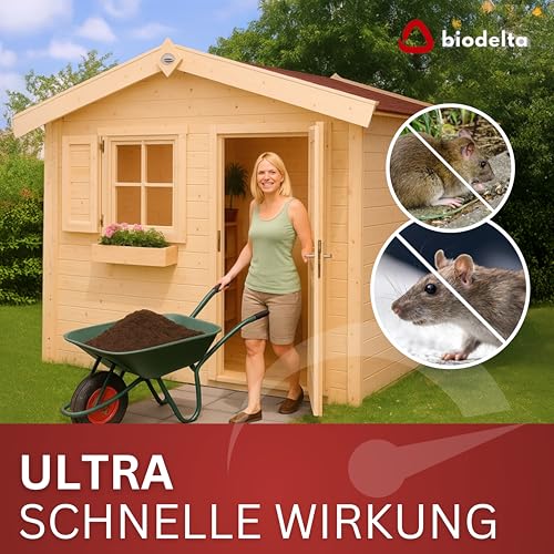 BIOFORMEL Mäuse Ex Spray Plus 1L - Effektive Mäuse- und Rattenabwehr für Innen und Außen - Geraniol-basiertes Mausspray