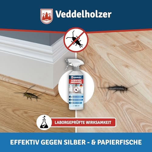 Veddelholzer 500 ml Silberfisch Abwehrspray - Effektive & nachhaltige Bekämpfung für ein schädlingsfreies Zuhause
