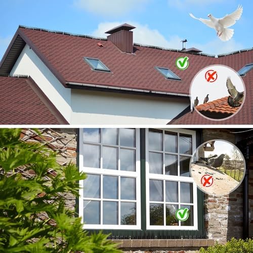 Mehrfarbige Taubenabwehr-Spikes von – 30 STK dekorative Kunststoff-Spikes für Garten, effektiv gegen Vögel, Eichhörnche