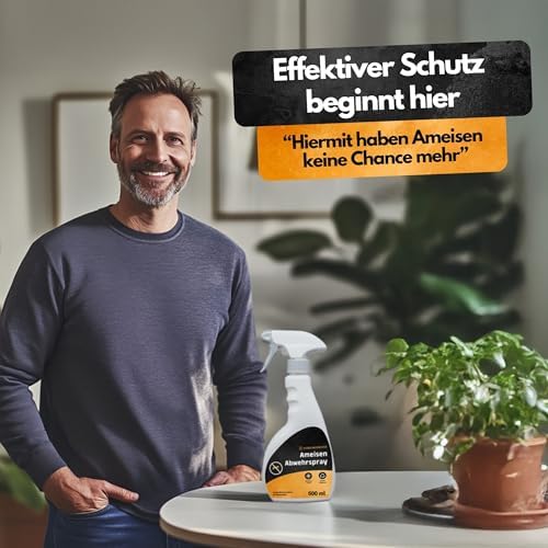 Schädlingsmeister Ameisen Abwehrspray 500 ml - Eukalyptus & Chrysanthemen Schutz für Innen & Außen - Effektives Ameisenm