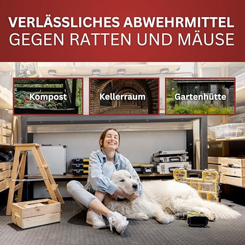 BIOFORMEL Mäuse Ex Spray Plus 1L - Effektive Mäuse- und Rattenabwehr für Innen und Außen - Geraniol-basiertes Mausspray