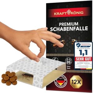 Premium Schabenfalle Set - 12 starke Kakerlakenfallen für effiziente Bekämpfung zu Hause