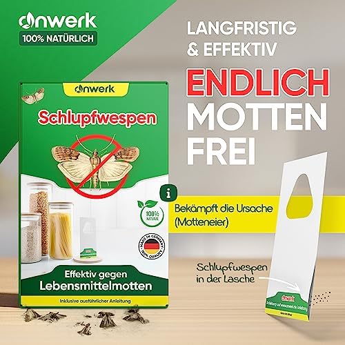 Schlupfwespen gegen Lebensmittelmotten - Effektive Bekämpfung für Ihre Küche - 4 Karten zur nachhaltigen Lösung